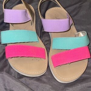 The Children's Place Purple Mint Pink Girls' Triple-Strap Sandals